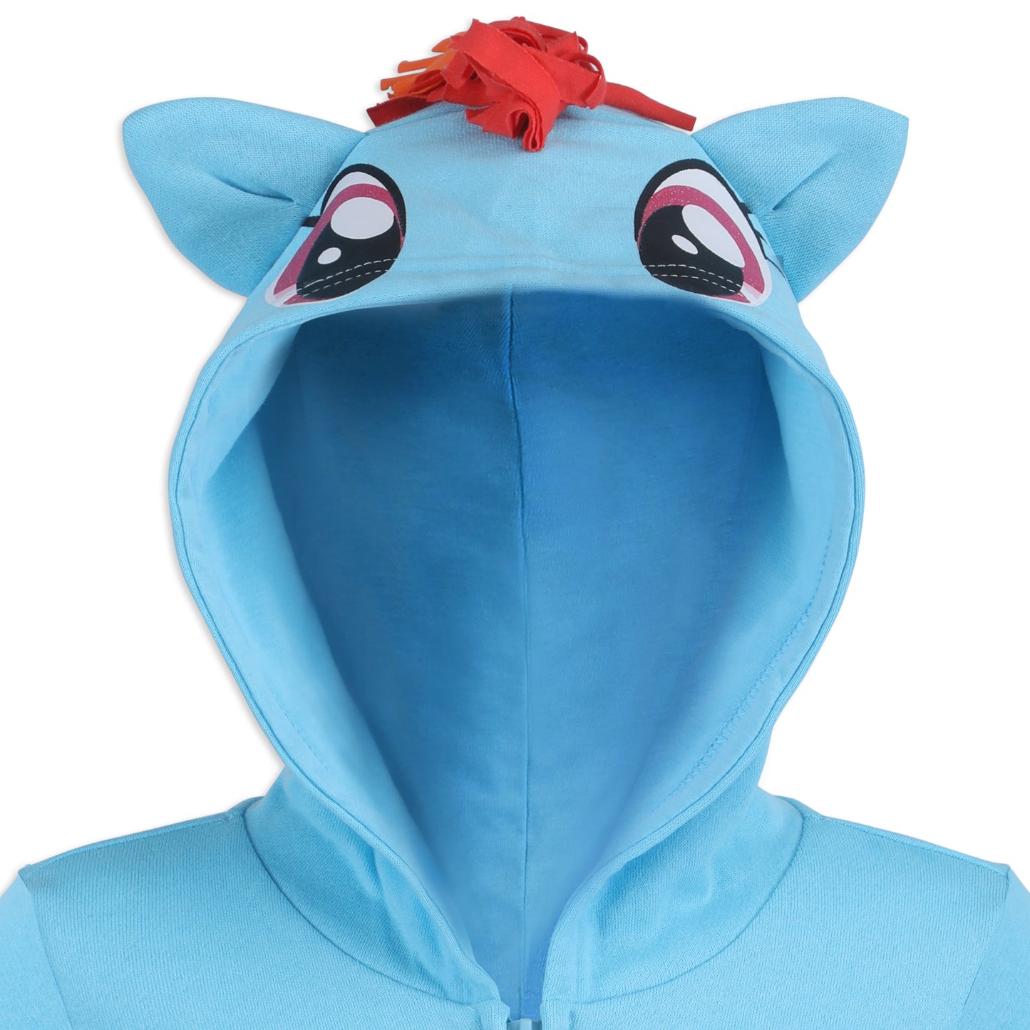 Hasbro My Little Pony Girls Rainbow Dash, Twilight Sparkle and Pinkie Pie Zip Up Hoodie for Toddler and Little Kids