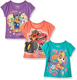 Nickelodeon Girls' Little Girls' Blaze and Paw Patrol 3 Pack T-Shirts