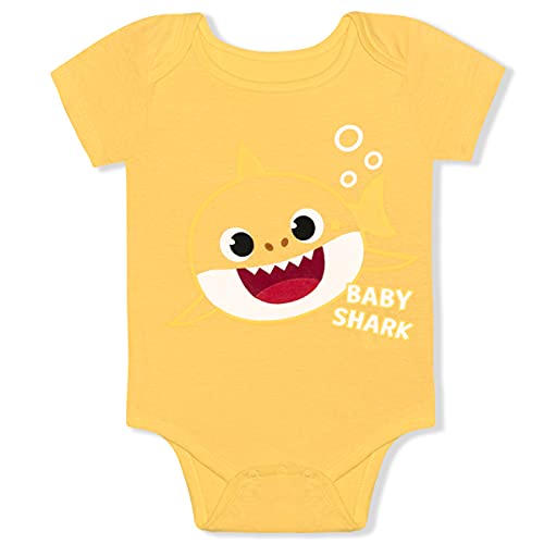 Nickelodeon Baby Shark Baby Boys’ Bodysuit for Infants – Yellow