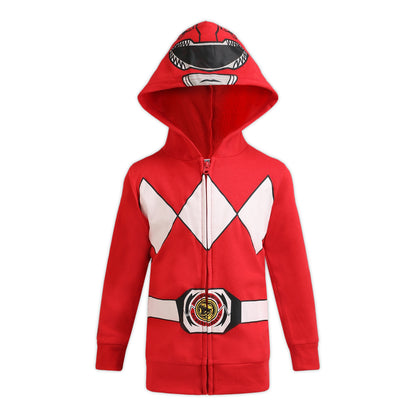 Hasbro Power Rangers Boys’ Zip Up Hooded Sweatshirt for Little Kids – Multicolor