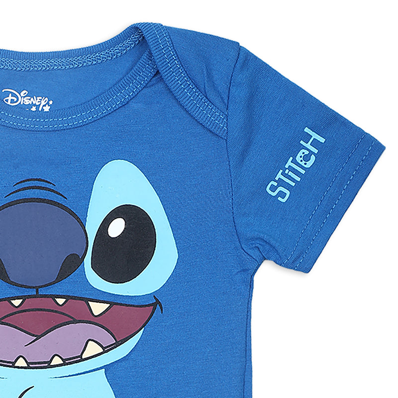 Disney Lilo and Stitch Baby Boys’ Bodysuit Costume and Cap for Newborn and Infant – Blue