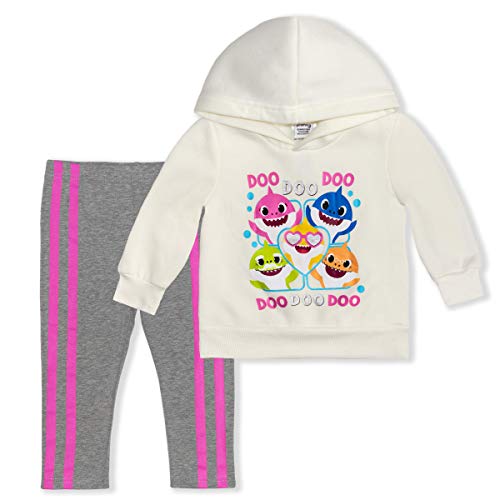 Nickelodeon Girl's 2-Piece Baby Shark Pullover Graphic Hoodie and Legging Pant Set