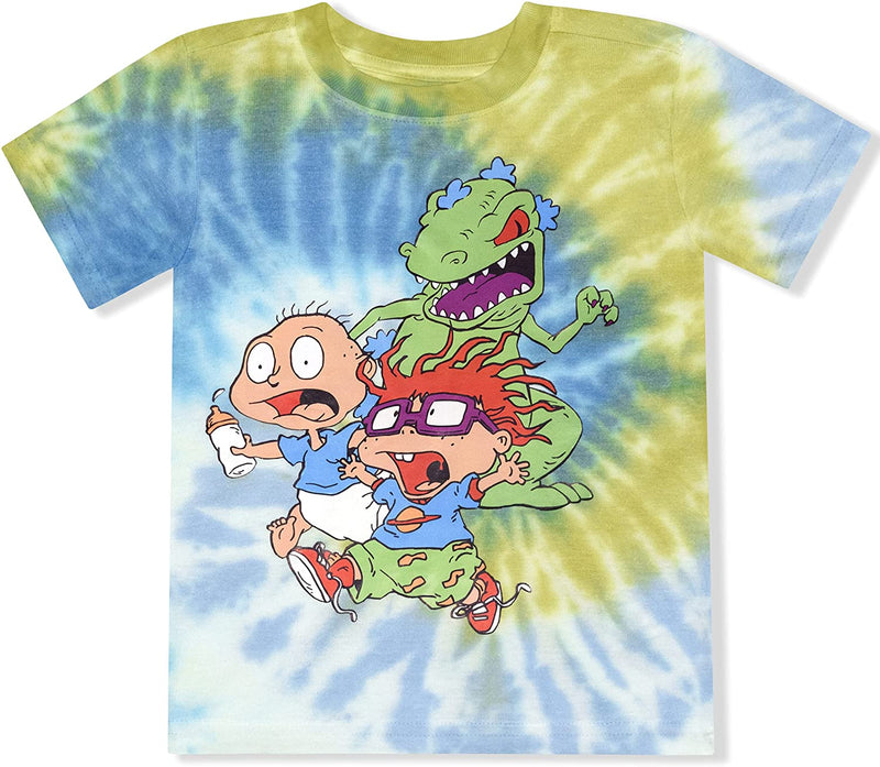 Nickelodeon? Rugrats 2 Pack Short Sleeve Tie Dyed Tee Shirt and Shorts Set for Boys, Size 3T