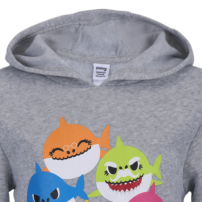 Nickelodeon Baby Shark Boys Pullover Hoodie for Toddler and Little Kids - Grey