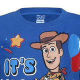 Disney Toy Story Woody Boys’ Birthday Short Sleeve T-Shirt for Toddler and Little Kids - Blue