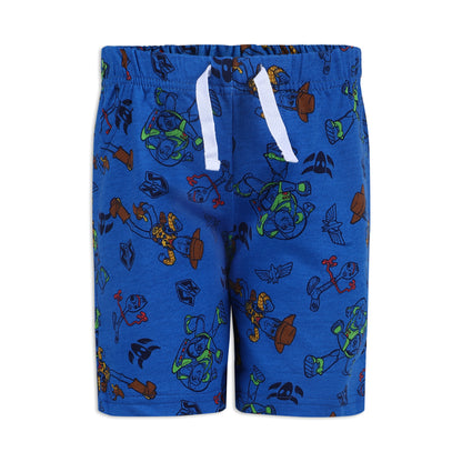 Disney Toy Story Woody, Buzz Lightyear and Forky Boys’ 2 Pack Shorts for Toddlers and Little Kids – Blue/Navy