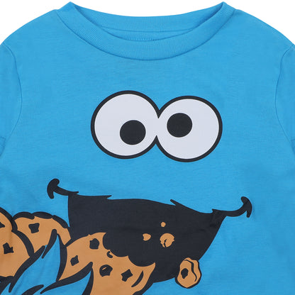 Sesame Street Elmo and Cookie Monster Boys T-Shirt for Infant and Toddlers – Blue or Red