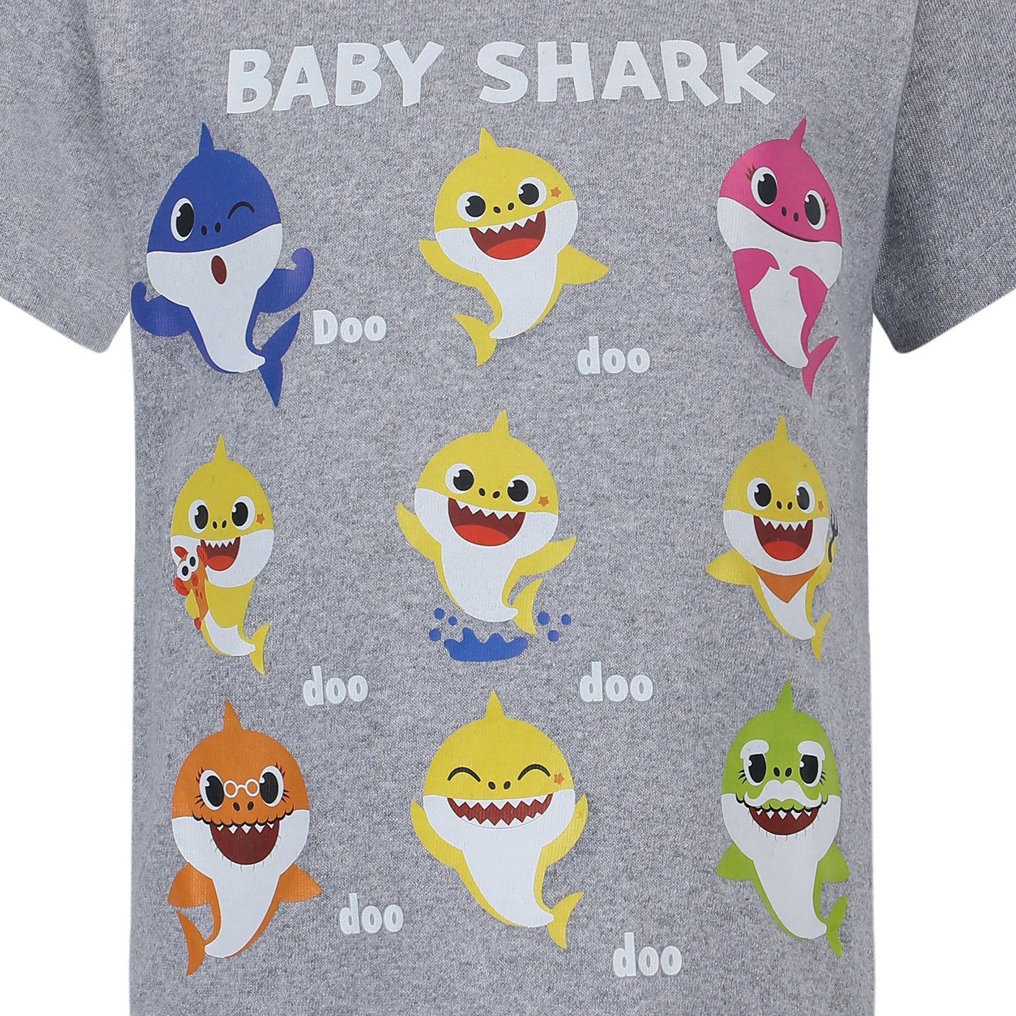 Nickelodeon Baby Shark T-Shirt and Short Set for Toddler Boys – Blue/Black or Grey/Blue or Grey/Orange or Grey/Black