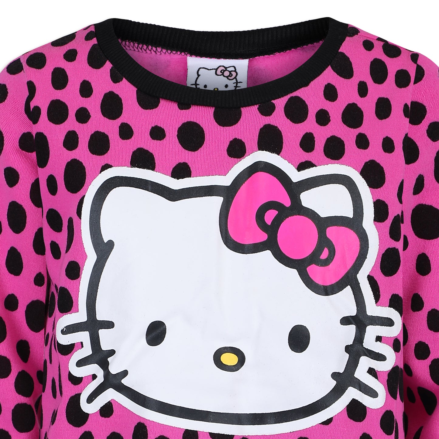 Hello Kitty Plush Girl 2 Piece Sweater Top and Jogger Set Pink