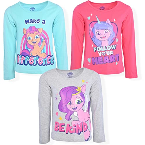 My Little Pony Girl's 3-Pack Long Sleeve Graphic Tee Shirt