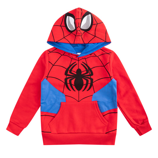 Marvel Spiderman or Hulk Boys’ Hoodie for Toddler, Little and Big Kids – Red or Green