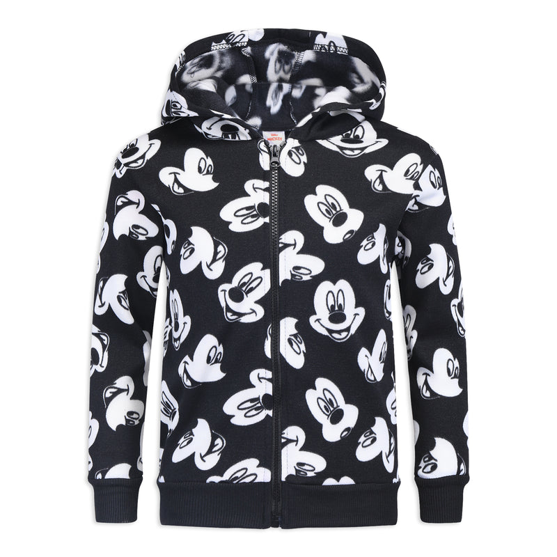 Disney Mickey Mouse Boys’ 2 Pack Hoodie for Toddler and Little Kids – Grey/Black/Red