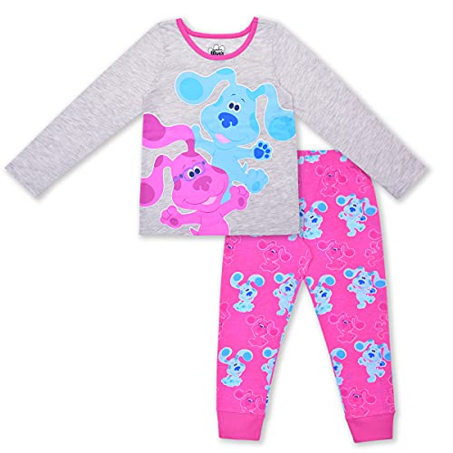 Nickelodeon’s Blue’s Clues Jogger Set for Girls, 2 Pack Long Sleeve Tee and Jog Pants Bundle