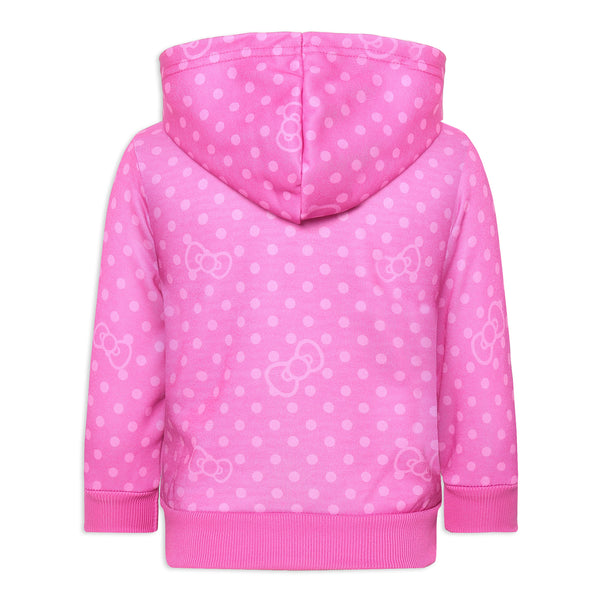 Hello Kitty Girls Zip Up Hoodie for Infant, Toddler and Big Kids – Pink