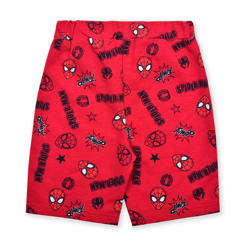 Marvel Spiderman Boys’ 2 Pack Shorts for Toddler and Little Kids – Red/Grey