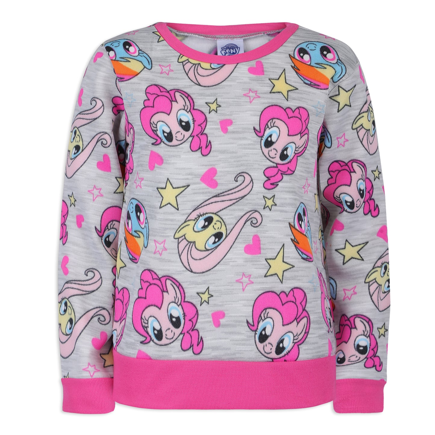 My Little Pony Girls’ Sweatshirt and Jogger Set for Little and Big Kids - Pink/Grey