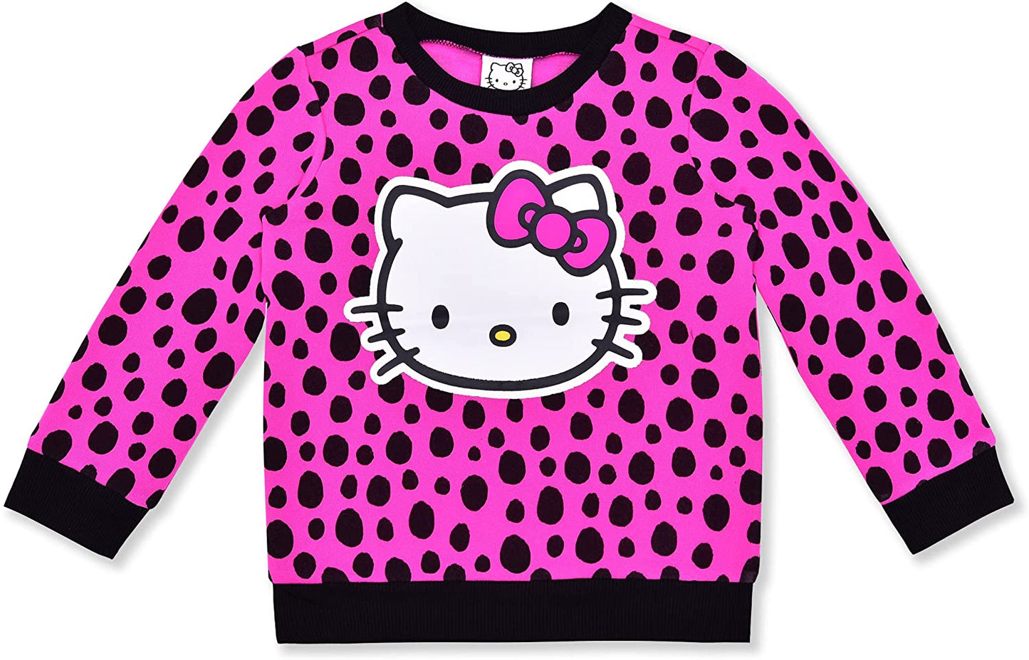 Hello Kitty Plush Girl 2 Piece Sweater Top and Jogger Set Pink