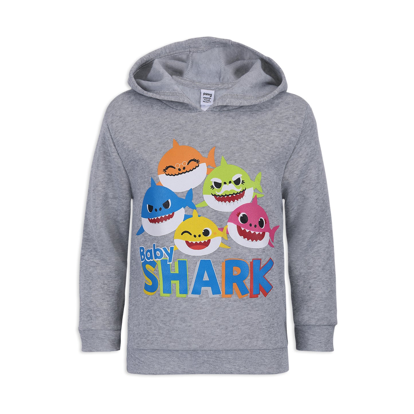 Nickelodeon Baby Shark Boys Pullover Hoodie for Toddler and Little Kids - Grey