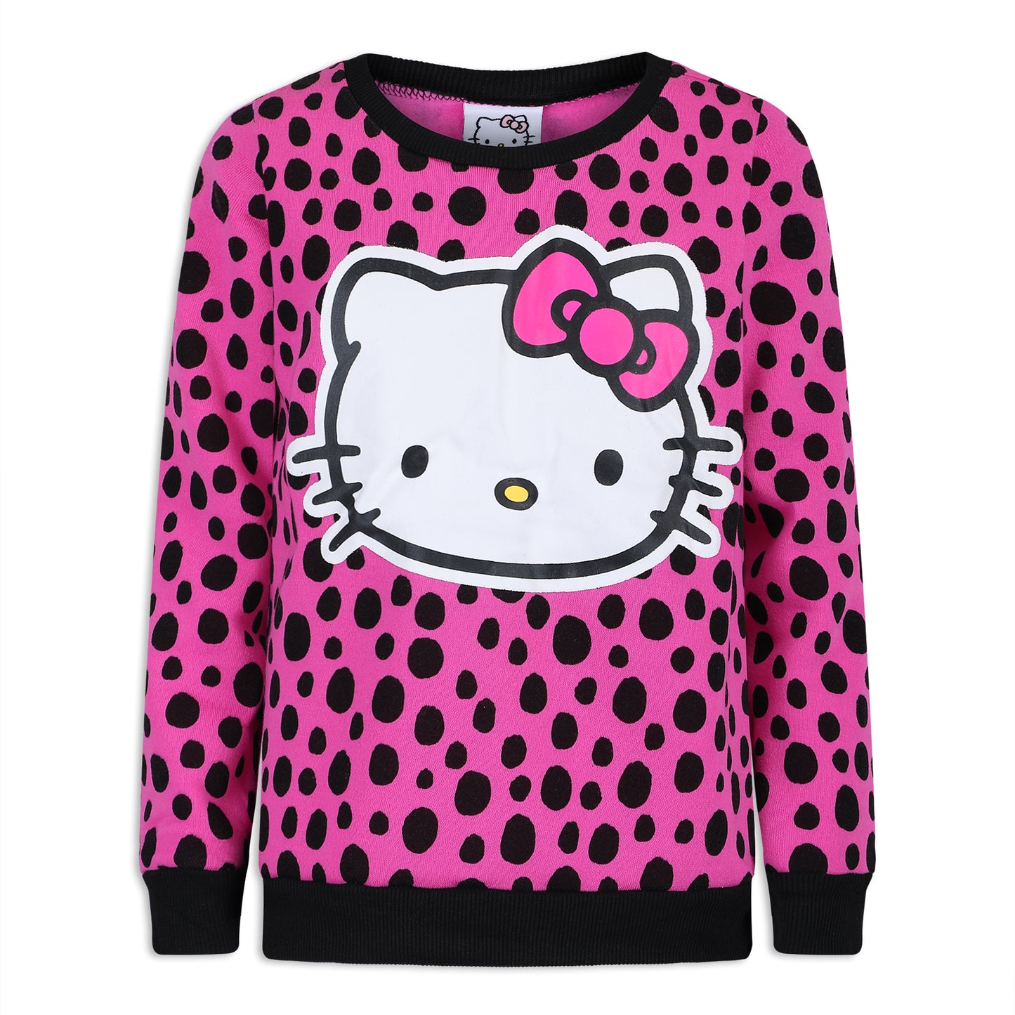 Hello Kitty Plush Girl 2 Piece Sweater Top and Jogger Set Pink