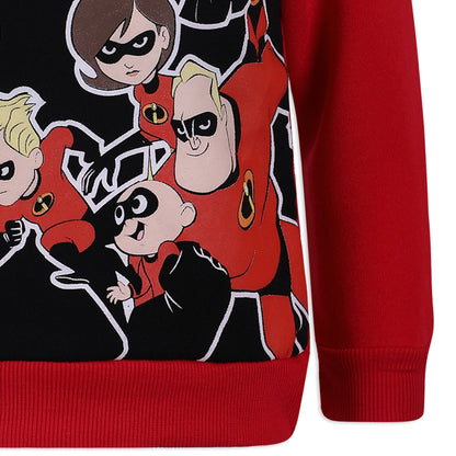 Disney The Incredibles Boys Half Zip Up Hoodie for Toddler and Little Kids – Red