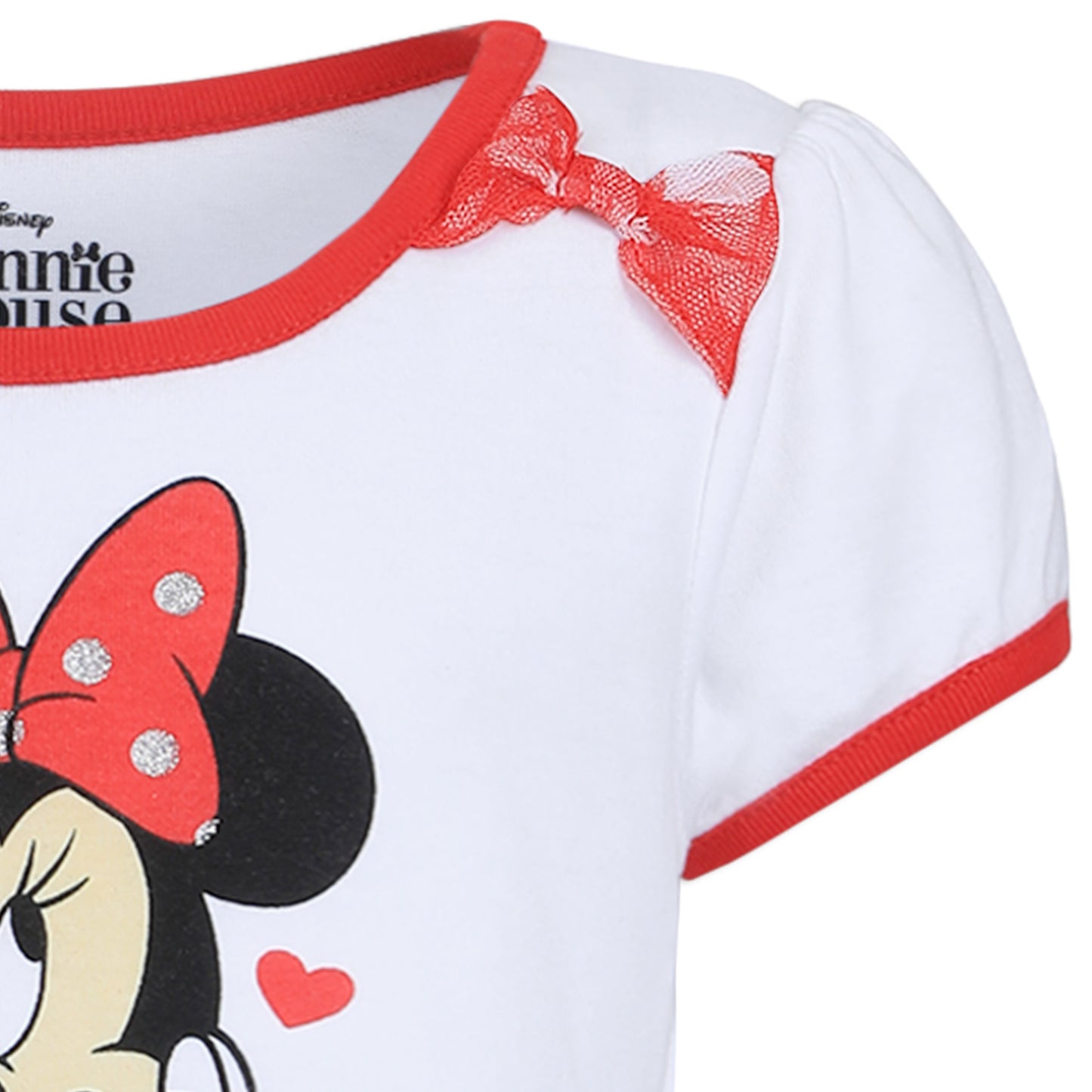 Disney Minnie Mouse Girls’ Birthday Dress for Toddler and Little Kids – Pink or Red/White