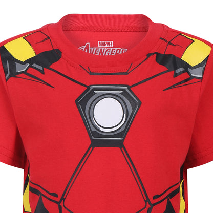 Marvel Avengers Boys’ Captain America, Thor, Hulk or Iron Man T-Shirt and Jogger Set for Toddler and Little Kids