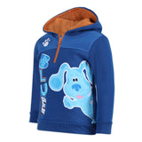 Nickelodeon Blues Clues Boys Half Zip Up Pullover Hoodie for Infant and Toddler - Blue/Orange