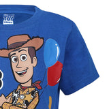 Disney Toy Story Woody Boys’ Birthday Short Sleeve T-Shirt for Toddler and Little Kids - Blue