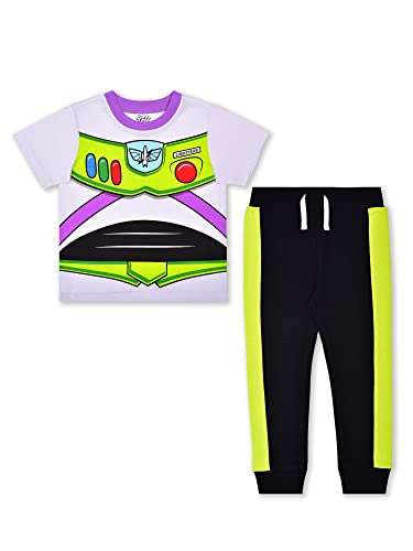 Disney Toy Story Woody and Buzz Lightyear Boys’ Costume T-Shirt and Joggers Set for Toddler and Little Kids