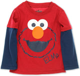 Sesame Street Elmo and Cookie Monster Boys T-Shirt for Infant and Toddlers – Blue or Red