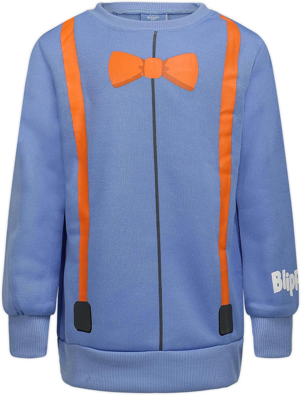 Blippi Boys? Long Sleeve T-Shirt and Jogger Set for Toddler and Little Kids ? Blue/Grey