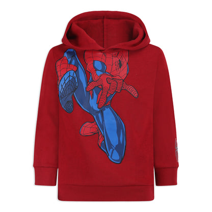 Marvel Spiderman Boys’ Hoodie for Toddler and Little Kids– Red