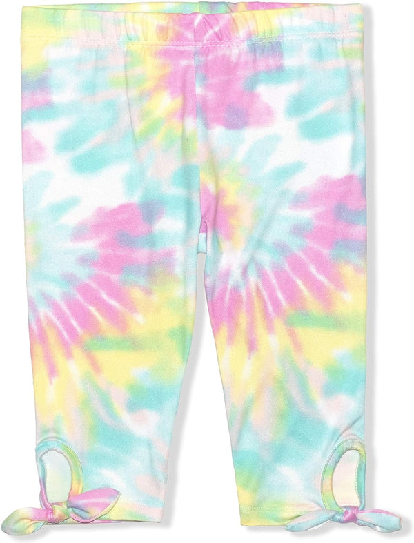 Young Hearts Girls? 2 Pack Leggings with a Scrunchie for Little Kids ? Pink/Multicolor