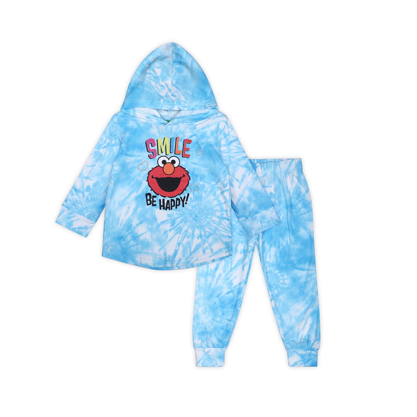 Sesame Street Elmo Girls’ Hoodie and Jogger Set for Infant and Toddler – Blue