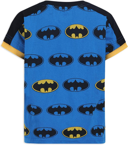 Warner Bros. Boy's 3-Pack Batman Short Sleeve Graphic Tee Shirt Set, Size 7