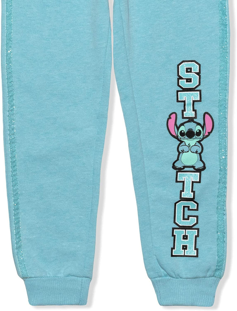 Disney Sweatpants Women's Medium Blue and White Lilo & Stitch