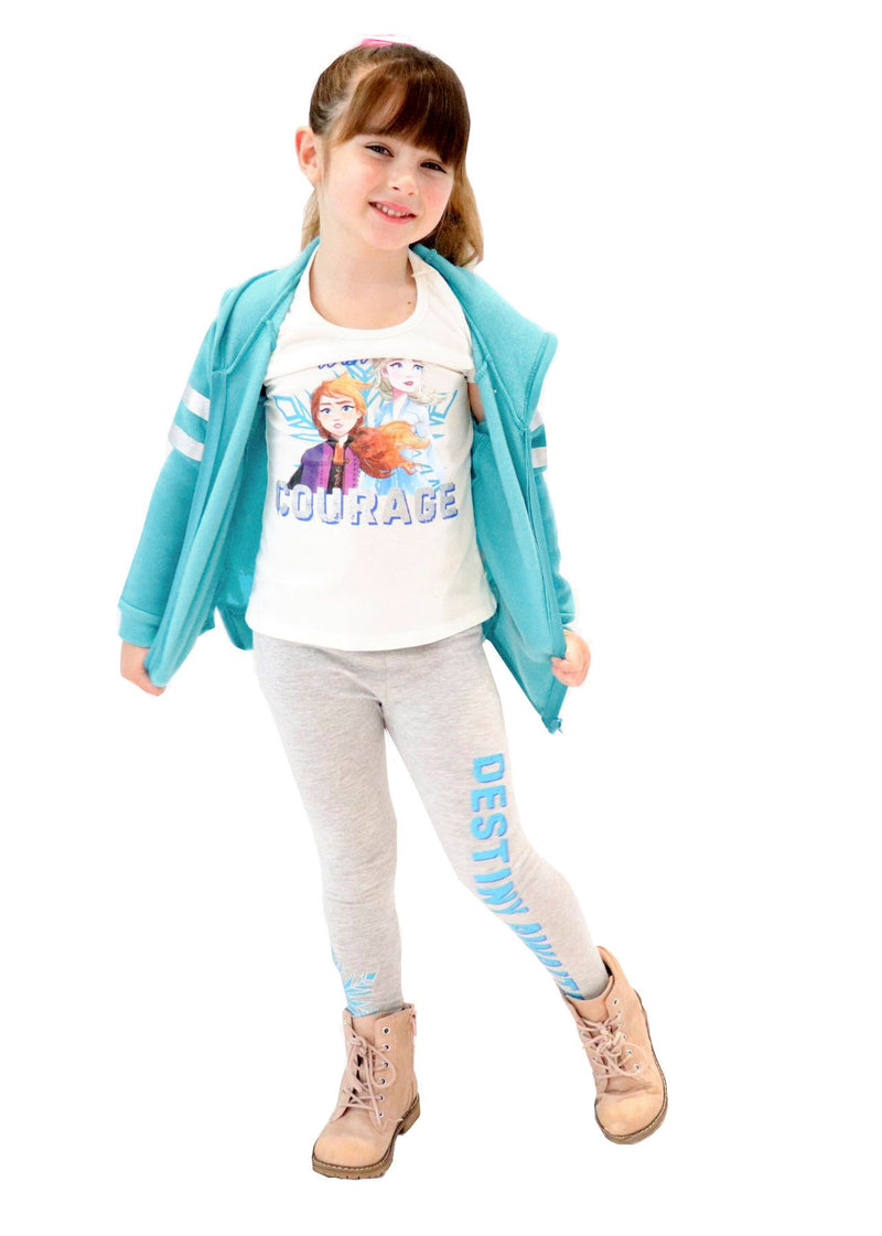 Disney 3-Piece Frozen II Leggings Set for Girls with Elsa Shirt and Zip-Up  Hoodie : : Clothing, Shoes & Accessories