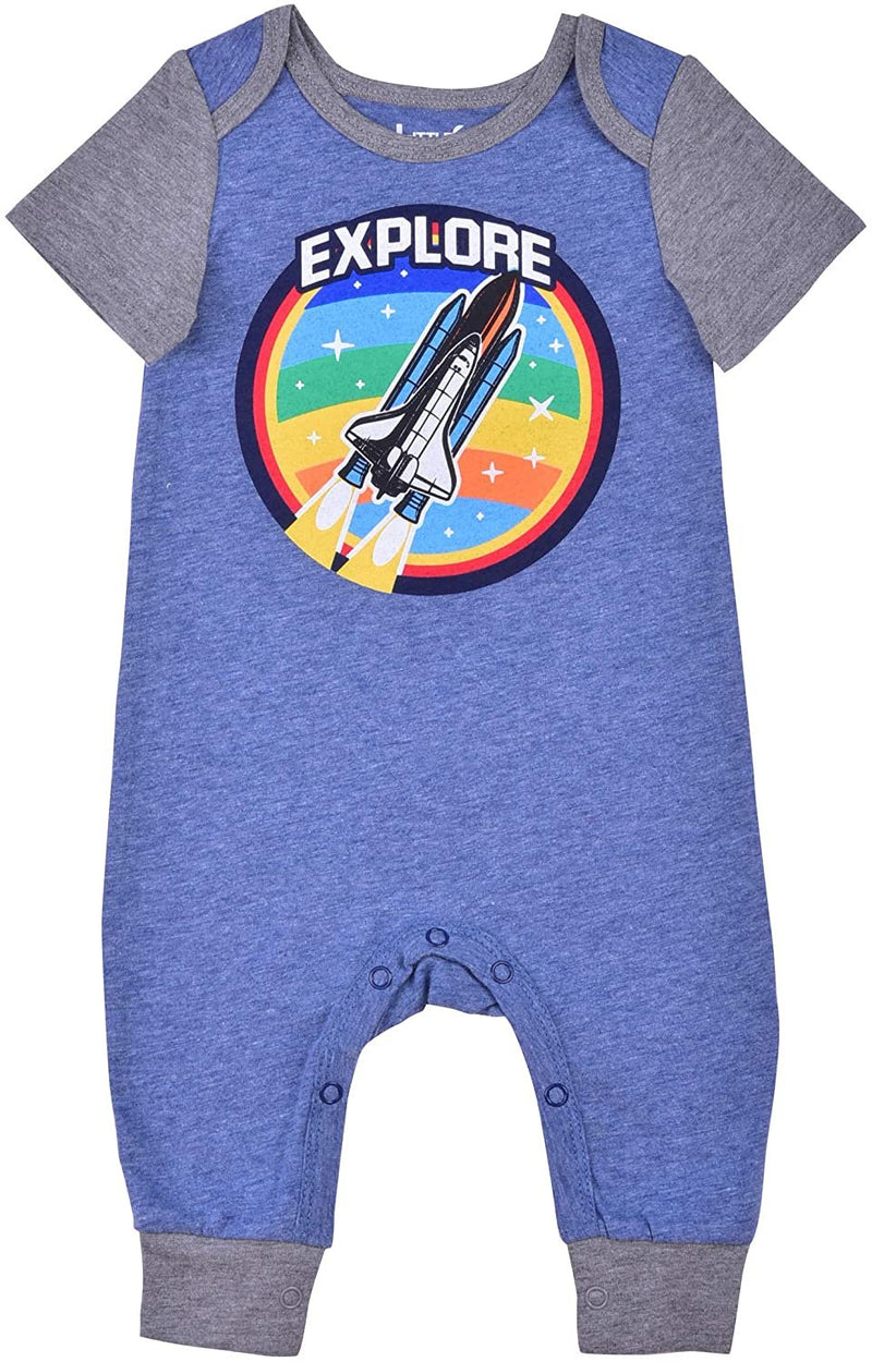 NASA Astronaut Coverall and Onesie Set, Sleepwear Bodysuit, Play Romper for Baby